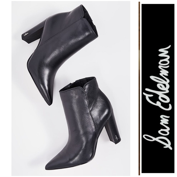 Sam Edelman Shoes - Chic Sam Edelman Black Leather Booties